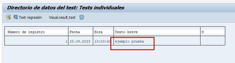View test data